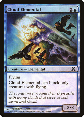 Cloud Elemental (Premium Foil) [Tenth Edition] - The Mythic Store | 24h Order Processing