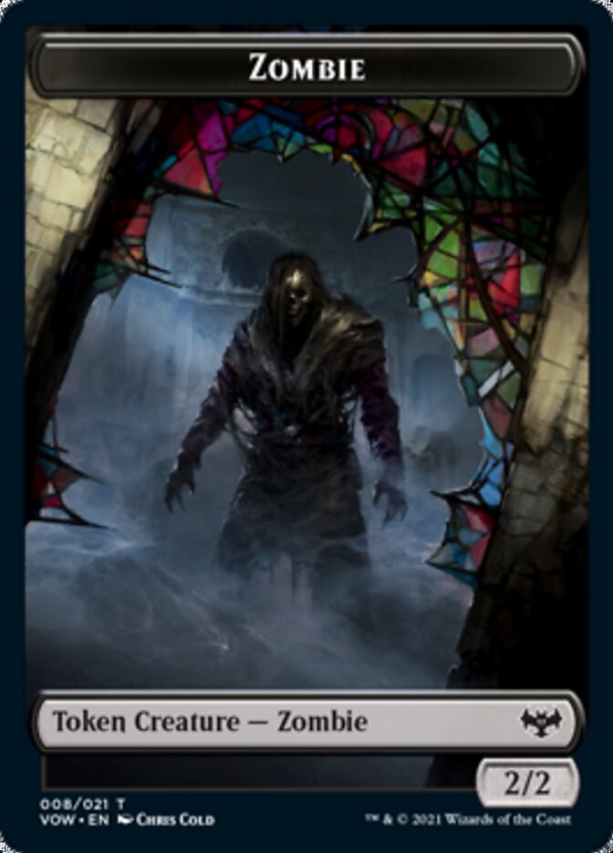 Zombie (008) // Spirit (002) Double-Sided Token [Innistrad: Crimson Vow Tokens] - The Mythic Store | 24h Order Processing