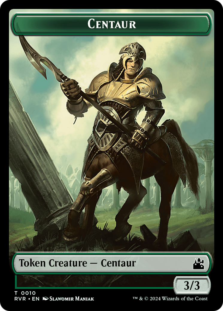 Elf Knight // Centaur Double-Sided Token [Ravnica Remastered Tokens] - The Mythic Store | 24h Order Processing