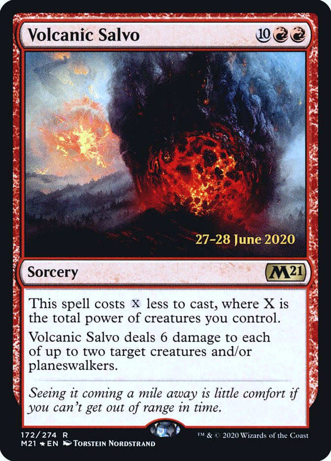 Volcanic Salvo [Core Set 2021 Prerelease Promos] - The Mythic Store | 24h Order Processing