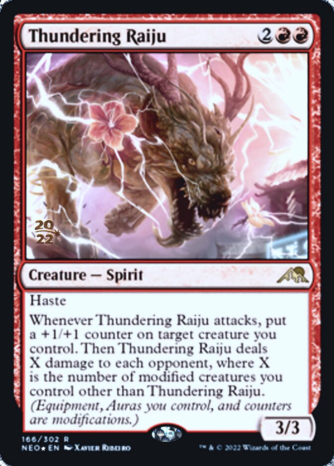 Thundering Raiju [Kamigawa: Neon Dynasty Prerelease Promos] - The Mythic Store | 24h Order Processing