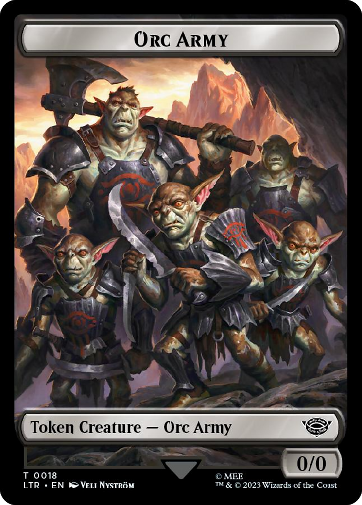 Orc Army (0018) // Food (0024) Double-Sided Token (Surge Foil) [The Lord of the Rings: Tales of Middle-Earth Tokens] - The Mythic Store | 24h Order Processing