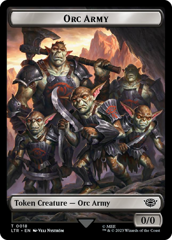 Orc Army (0018) // Food (0022) Double-Sided Token (Surge Foil) [The Lord of the Rings: Tales of Middle-Earth Tokens] - The Mythic Store | 24h Order Processing