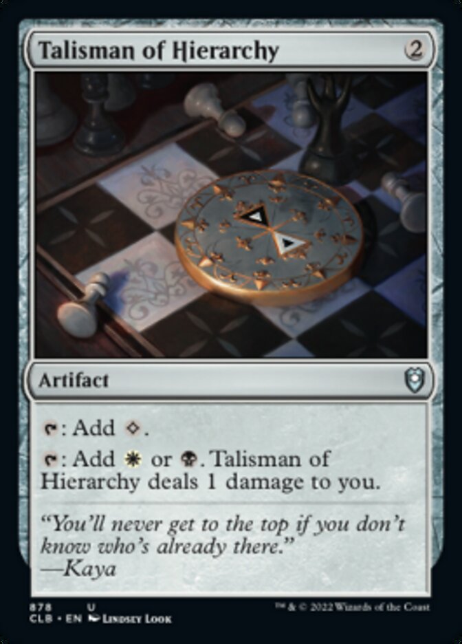 Talisman of Hierarchy [Commander Legends: Battle for Baldur's Gate] - The Mythic Store | 24h Order Processing