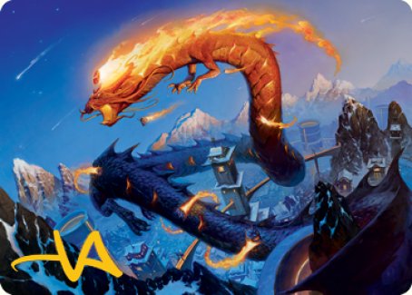 Atsushi, the Blazing Sky 1 Art Card (Gold-Stamped Signature) [Kamigawa: Neon Dynasty Art Series] - The Mythic Store | 24h Order Processing