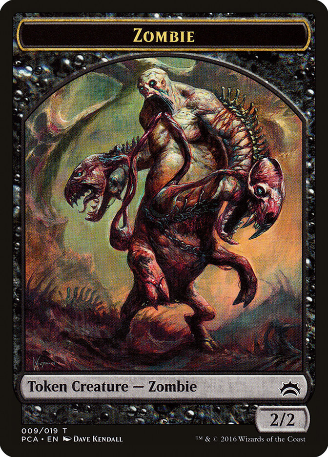 Zombie // Hellion Double-Sided Token [Planechase Anthology Tokens] - The Mythic Store | 24h Order Processing