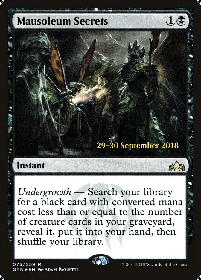 Mausoleum Secrets [Guilds of Ravnica Prerelease Promos] - The Mythic Store | 24h Order Processing