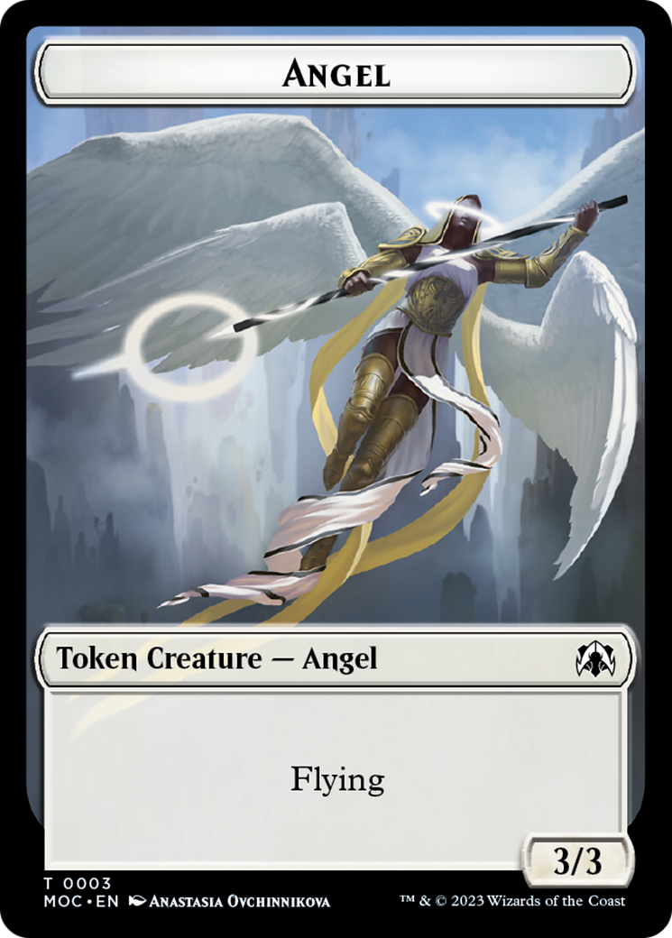 Angel (3) // Demon Double-Sided Token [March of the Machine Commander Tokens] - The Mythic Store | 24h Order Processing