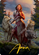 Arlinn, the Pack's Hope 1 Art Card (Gold-Stamped Signature) [Innistrad: Midnight Hunt Art Series] - The Mythic Store | 24h Order Processing