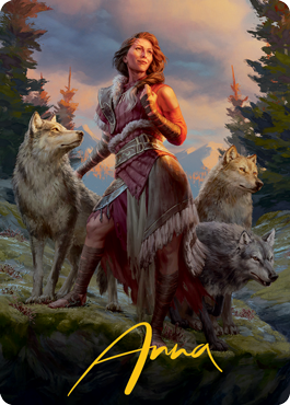 Arlinn, the Pack's Hope 1 Art Card (Gold-Stamped Signature) [Innistrad: Midnight Hunt Art Series] - The Mythic Store | 24h Order Processing