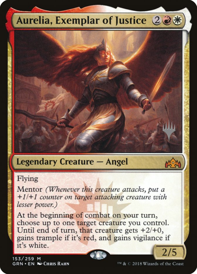 Aurelia, Exemplar of Justice (Promo Pack) [Guilds of Ravnica Promos] - The Mythic Store | 24h Order Processing