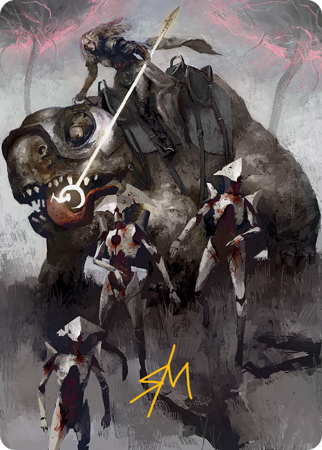 Thalia and The Gitrog Monster Art Card (Gold-Stamped Signature) [March of the Machine Art Series] - The Mythic Store | 24h Order Processing