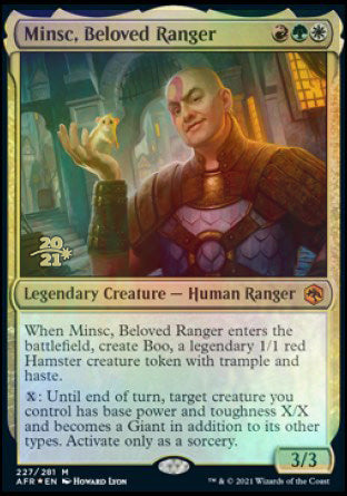 Minsc, Beloved Ranger [Dungeons & Dragons: Adventures in the Forgotten Realms Prerelease Promos] - The Mythic Store | 24h Order Processing