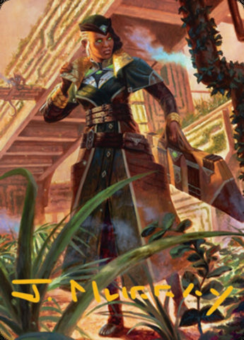 Vivien on the Hunt Art Card (Gold-Stamped Signature) [Streets of New Capenna Art Series] - The Mythic Store | 24h Order Processing