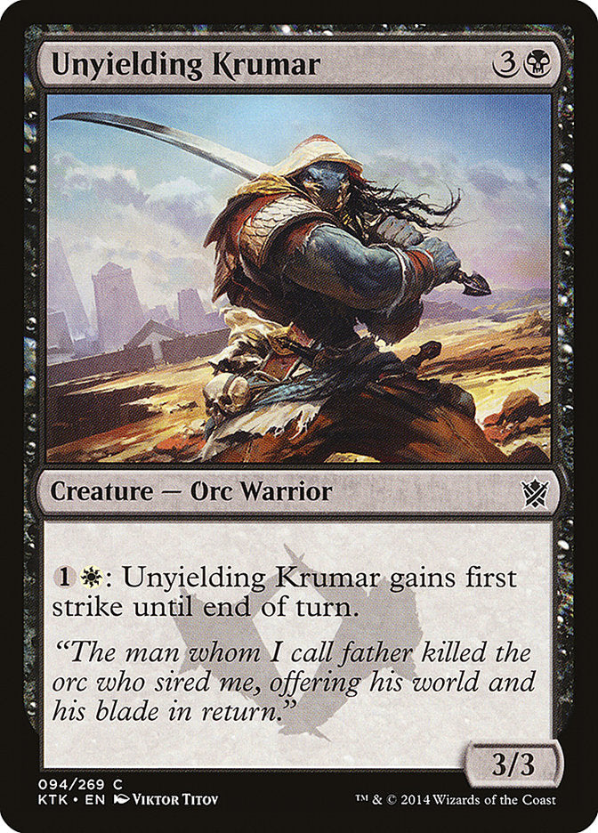 Unyielding Krumar [Khans of Tarkir] - The Mythic Store | 24h Order Processing