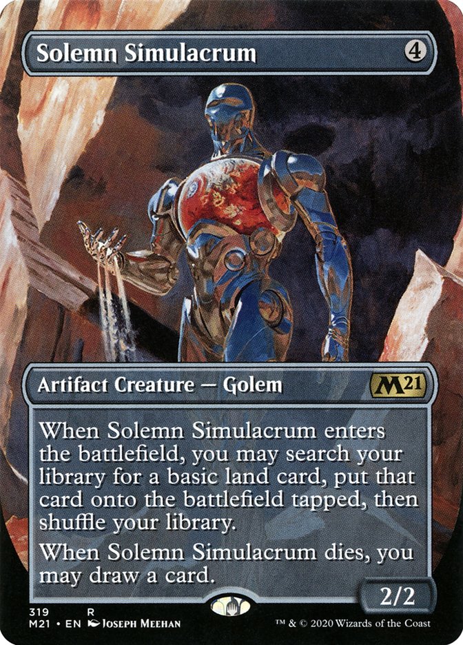 Solemn Simulacrum (Borderless Alternate Art) [Core Set 2021] - The Mythic Store | 24h Order Processing