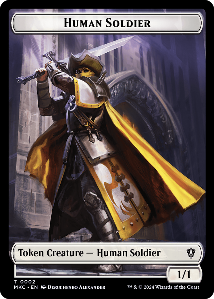 City's Blessing // Human Soldier Double-Sided Token [Murders at Karlov Manor Commander Tokens] - The Mythic Store | 24h Order Processing