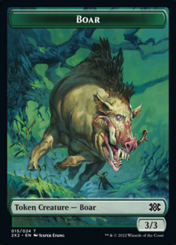 Boar // Monk Double-Sided Token [Double Masters 2022 Tokens] - The Mythic Store | 24h Order Processing