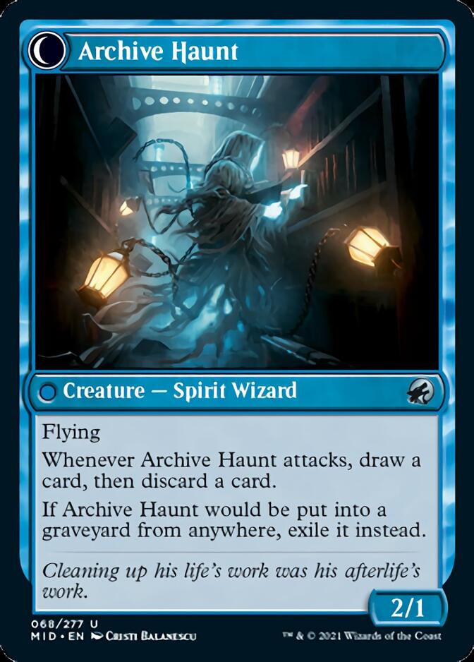 Overwhelmed Archivist // Archive Haunt [Innistrad: Midnight Hunt] - The Mythic Store | 24h Order Processing