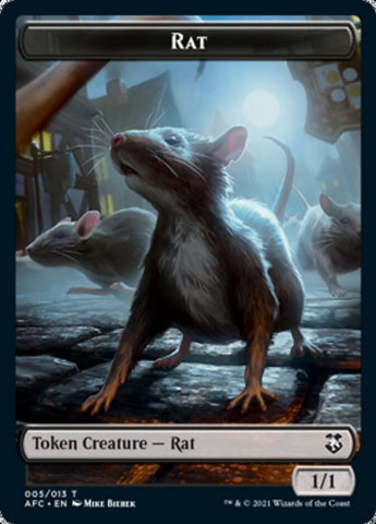 Rat // Zombie Double-Sided Token [Dungeons & Dragons: Adventures in the Forgotten Realms Commander Tokens] - The Mythic Store | 24h Order Processing