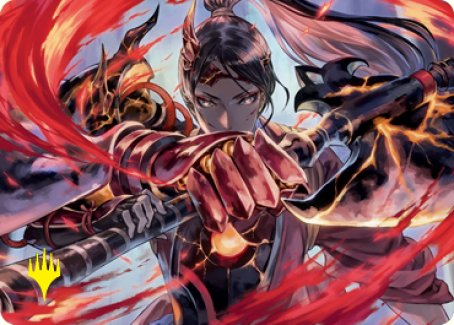 Risona, Asari Commander Art Card (Gold-Stamped Signature) [Kamigawa: Neon Dynasty Art Series] - The Mythic Store | 24h Order Processing