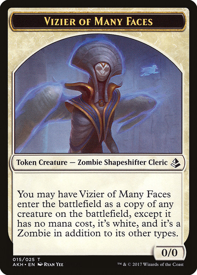 Vizier of Many Faces // Zombie Double-Sided Token [Amonkhet Tokens] - The Mythic Store | 24h Order Processing