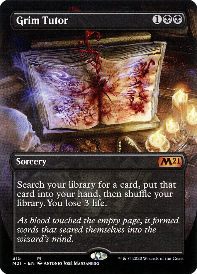 Grim Tutor (Borderless Alternate Art) [Core Set 2021] - The Mythic Store | 24h Order Processing