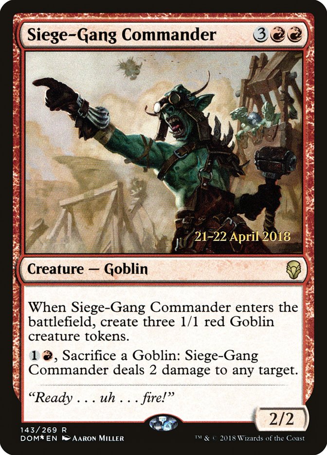 Siege-Gang Commander [Dominaria Prerelease Promos] - The Mythic Store | 24h Order Processing