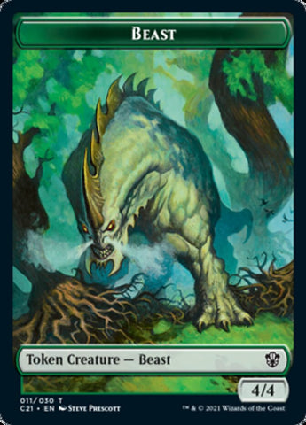 Beast (011) // Insect Double-Sided Token [Commander 2021 Tokens] - The Mythic Store | 24h Order Processing