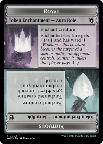 Copy // Royal Role / Virtuous Role Double-Sided Token [Wilds of Eldraine Commander Tokens] - The Mythic Store | 24h Order Processing