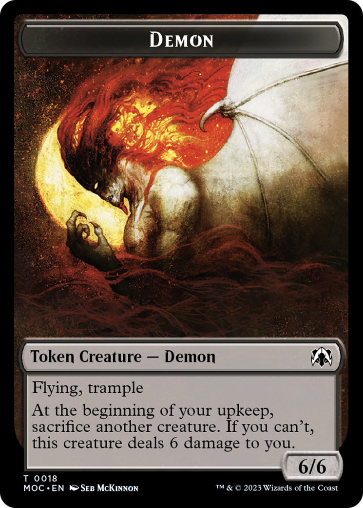 Angel (3) // Demon Double-Sided Token [March of the Machine Commander Tokens] - The Mythic Store | 24h Order Processing