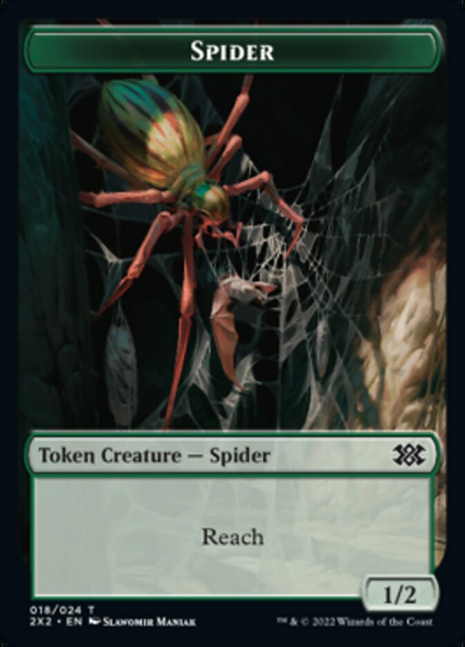 Spider // Spirit (008) Double-Sided Token [Double Masters 2022 Tokens] - The Mythic Store | 24h Order Processing