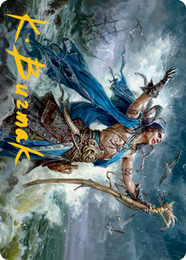 Lier, Disciple of the Drowned Art Card (Gold-Stamped Signature) [Innistrad: Midnight Hunt Art Series] - The Mythic Store | 24h Order Processing