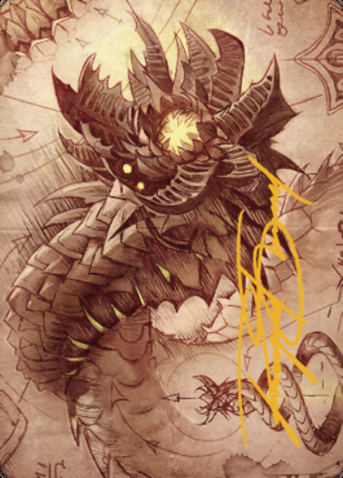 Wurmcoil Engine Art Card (Gold-Stamped Signature) [The Brothers' War Art Series] - The Mythic Store | 24h Order Processing