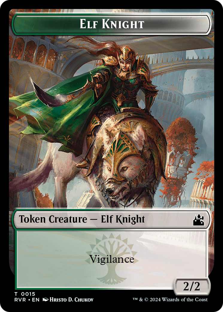 Elf Knight // Zombie Double-Sided Token [Ravnica Remastered Tokens] - The Mythic Store | 24h Order Processing