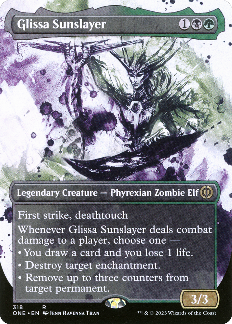 Glissa Sunslayer (Borderless Ichor) [Phyrexia: All Will Be One] - The Mythic Store | 24h Order Processing