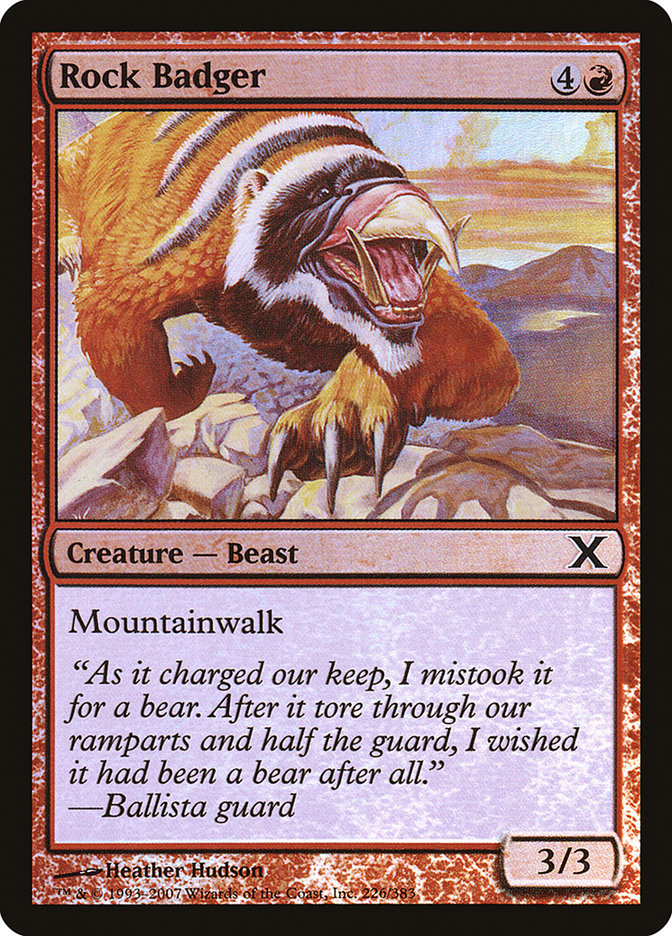 Rock Badger (Premium Foil) [Tenth Edition] - The Mythic Store | 24h Order Processing