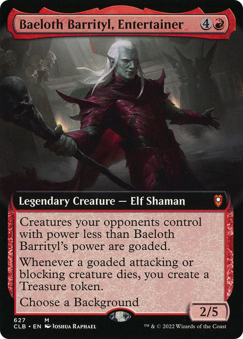 Baeloth Barrityl, Entertainer (Extended Art) [Commander Legends: Battle for Baldur's Gate] - The Mythic Store | 24h Order Processing