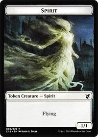 Spirit // Human Double-Sided Token [Commander 2019 Tokens] - The Mythic Store | 24h Order Processing