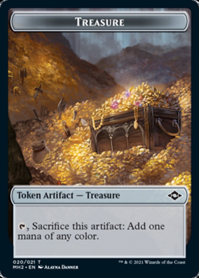 Timeless Witness // Treasure (20) Double-Sided Token [Modern Horizons 2 Tokens] - The Mythic Store | 24h Order Processing