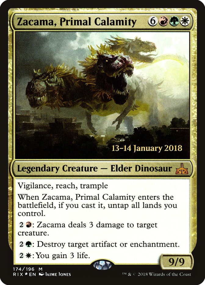 Zacama, Primal Calamity [Rivals of Ixalan Prerelease Promos] - The Mythic Store | 24h Order Processing