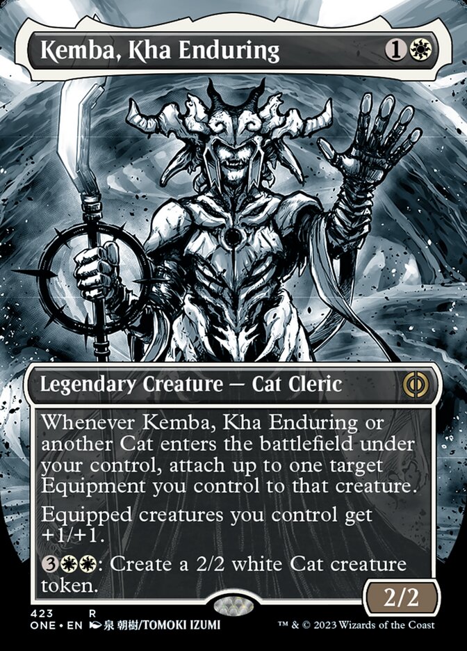 Kemba, Kha Enduring (Borderless Manga Step-and-Compleat Foil) [Phyrexia: All Will Be One] - The Mythic Store | 24h Order Processing