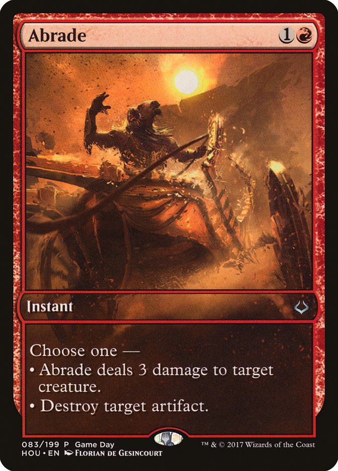 Abrade (Game Day) [Hour of Devastation Promos] - The Mythic Store | 24h Order Processing