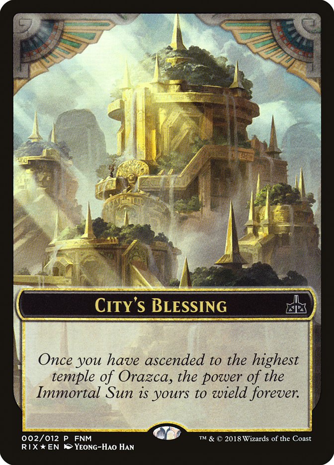 City's Blessing // Elemental Double-Sided Token [Friday Night Magic 2018] - The Mythic Store | 24h Order Processing