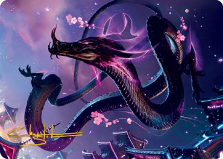 Junji, the Midnight Sky 1 Art Card (Gold-Stamped Signature) [Kamigawa: Neon Dynasty Art Series] - The Mythic Store | 24h Order Processing