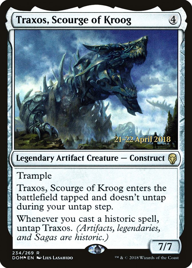 Traxos, Scourge of Kroog [Dominaria Prerelease Promos] - The Mythic Store | 24h Order Processing