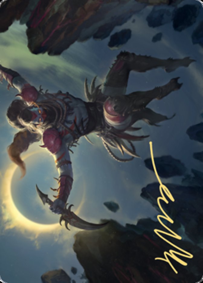Nighthawk Scavenger Art Card (Gold-Stamped Signature) [Zendikar Rising Art Series] - The Mythic Store | 24h Order Processing