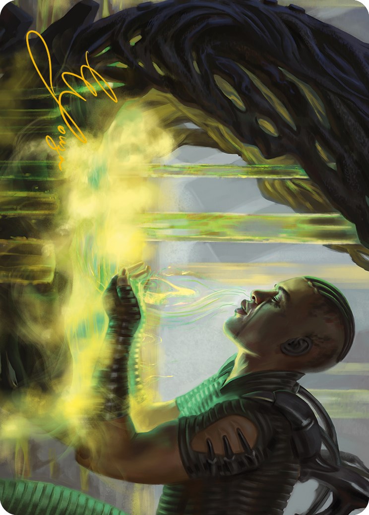 Necrogen Communion Art Card (Gold-Stamped Signature) [Phyrexia: All Will Be One Art Series] - The Mythic Store | 24h Order Processing