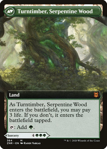 Turntimber Symbiosis // Turntimber, Serpentine Wood (Extended Art) [Zendikar Rising] - The Mythic Store | 24h Order Processing