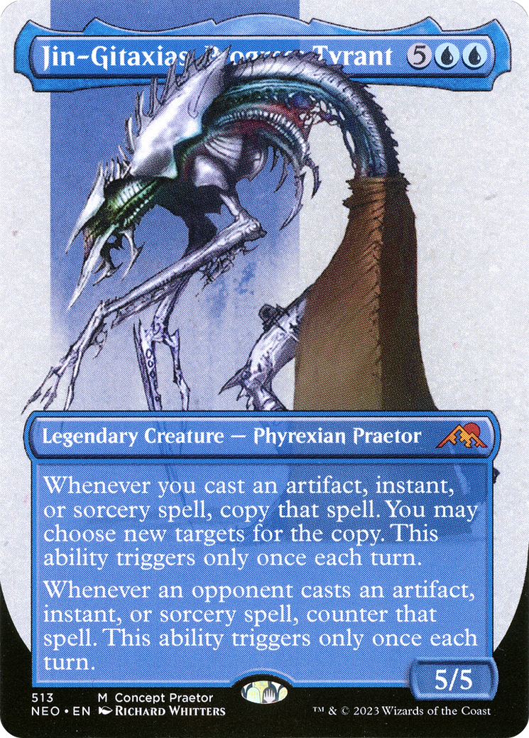 Jin-Gitaxias, Progress Tyrant (Borderless Concept Praetors) [Phyrexia: All Will Be One] - The Mythic Store | 24h Order Processing